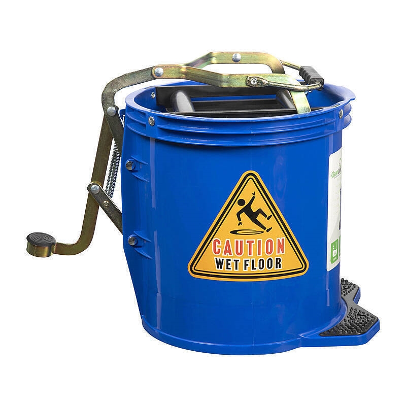 Cleanlink H/Duty Mop Bucket Metal Wringer 16L Blue/Product Detail/Cleaners