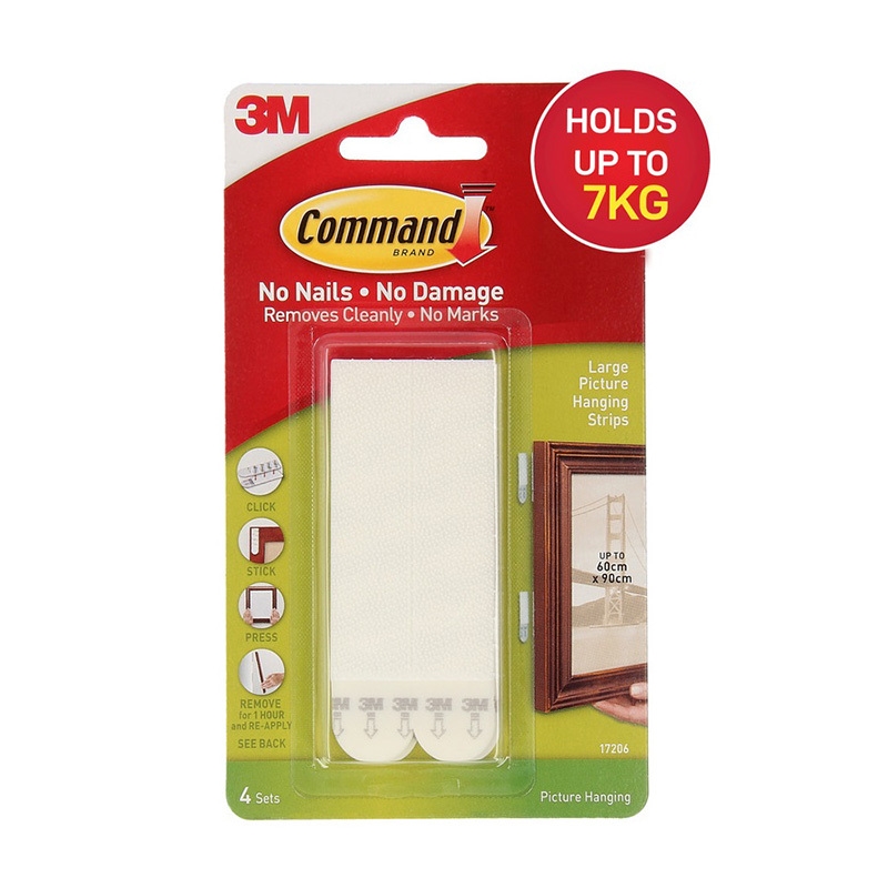 Command 17206 Large Picture Hanging Strips 4-Pack/Product Detail/Stationery