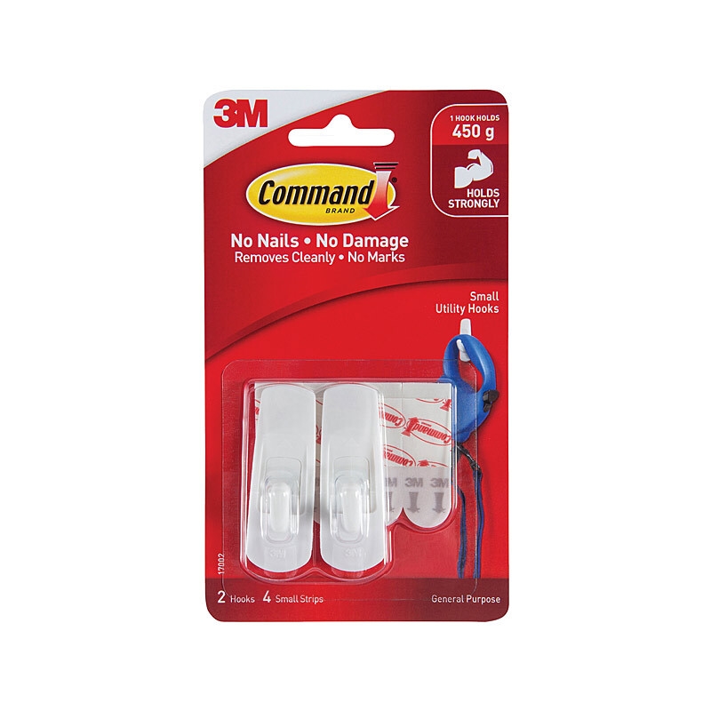 Command 17002 Small Hooks 2-Pack - Box of 6/Product Detail/Stationery