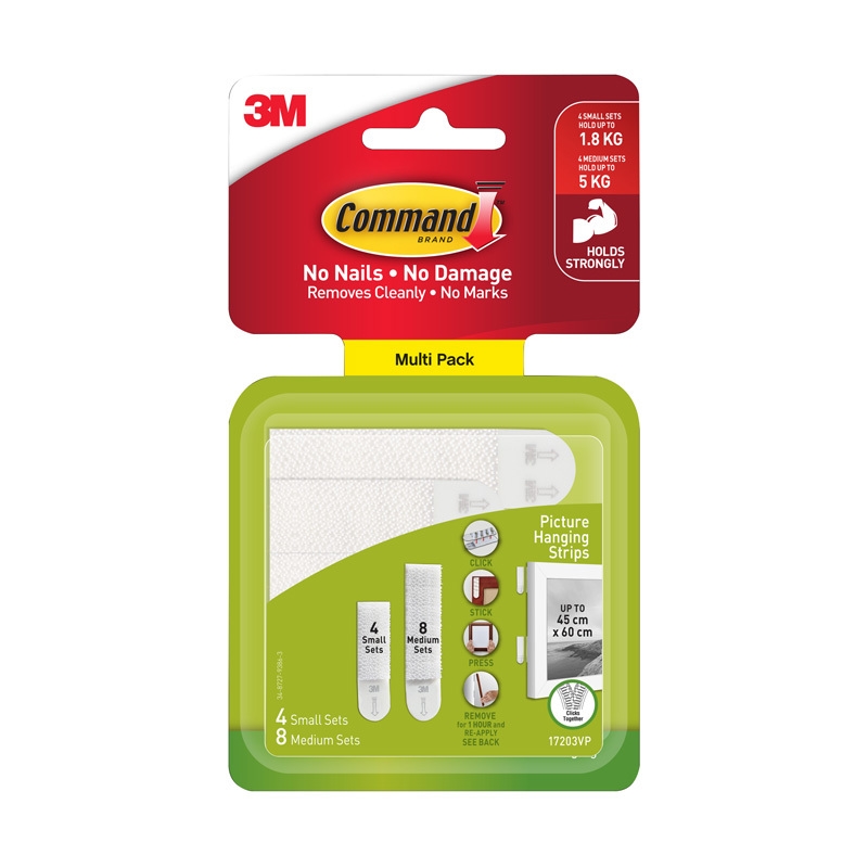 Command 17203 Small & Medium Picture Hanging Strips Value 12-Pack/Product Detail/Stationery