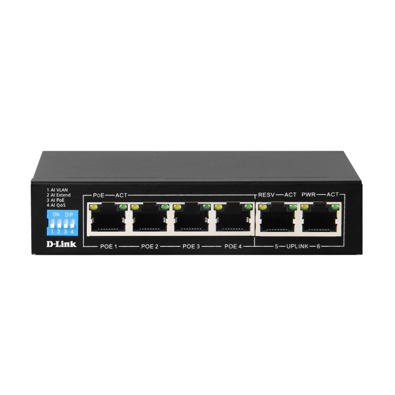 D-Link 6-Port Gigabit PoE Switch with 4 Long Reach PoE Ports and 2 Uplink Ports/Product Detail/Electronics