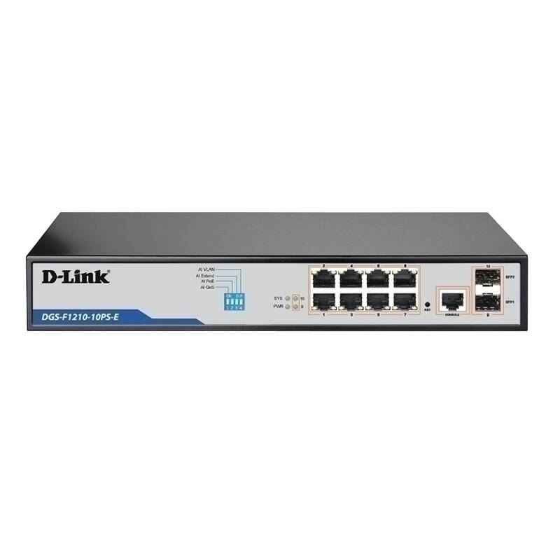 D-Link 10-Port Gigabit Smart Managed PoE+ Switch with 8 Long Reach PoE Ports + 2 SFP Ports/Product Detail/Electronics