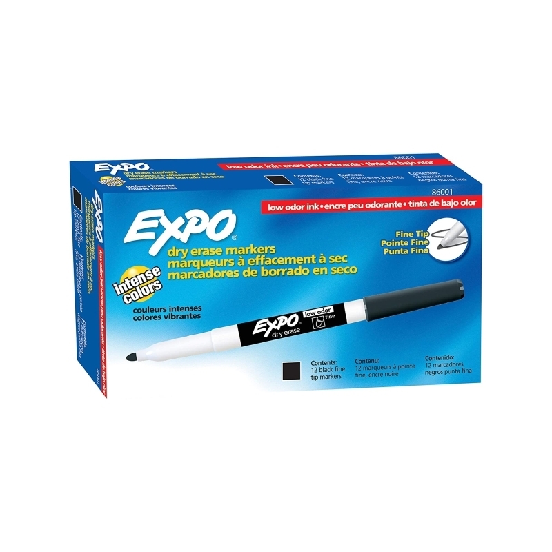 Expo W/B Marker Fine Blk Bx12/Product Detail/Stationery