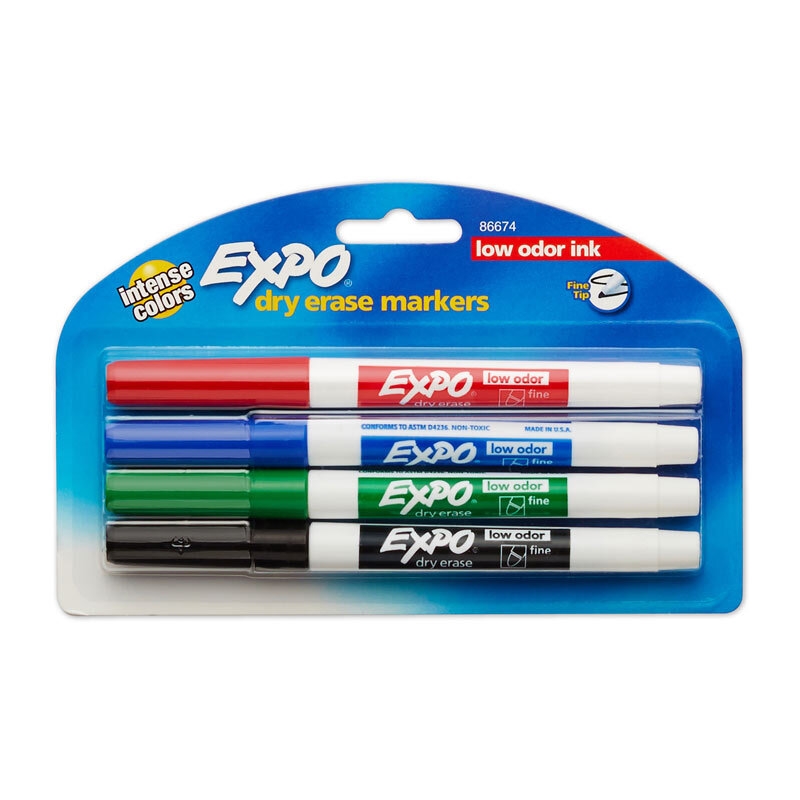 ExpoWB Marker Fne Ast Pk4 Bx6/Product Detail/Stationery