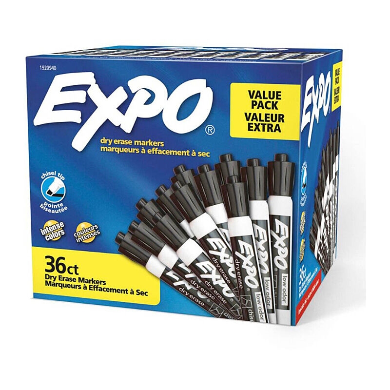 Expo D/E WB Marker CT Blk Bx36/Product Detail/Stationery