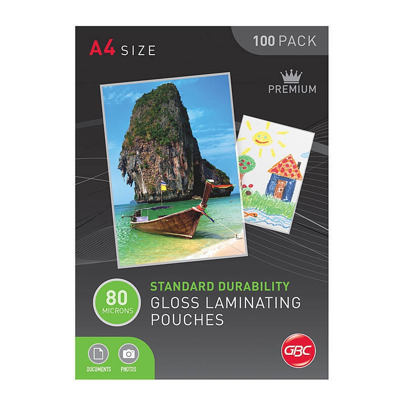 GBC Laminating Pouch A4 80 Micron Pk100/Product Detail/Stationery