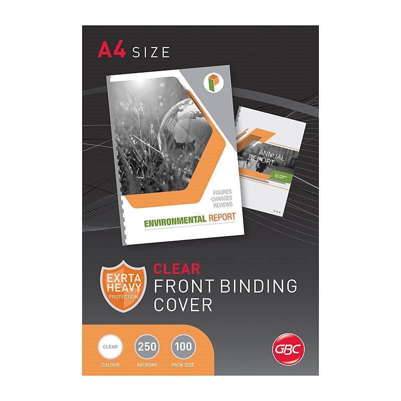 GBC Binding Cover A4 250 Micron Clear Pk100/Product Detail/Stationery