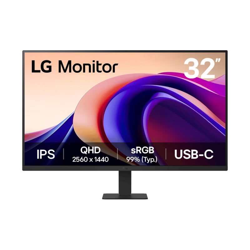 LG 32'' QHD IPS Monitor with USB-C, Titlable Stand, Reader Mode, 100Hz Refresh/Product Detail/Electronics