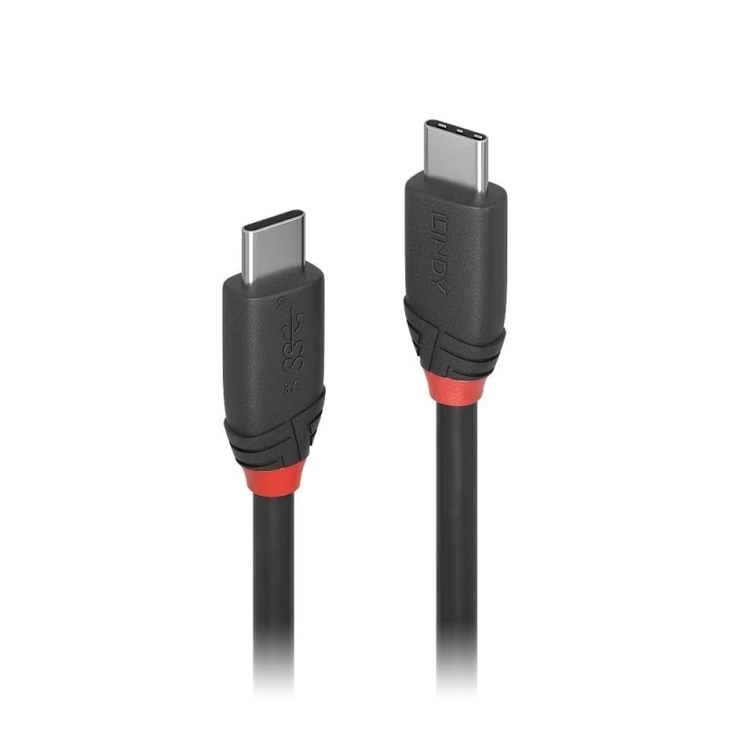 Lindy 1m USB-C 3.1 Cable 3A - Black Line/Product Detail/Consoles & Accessories
