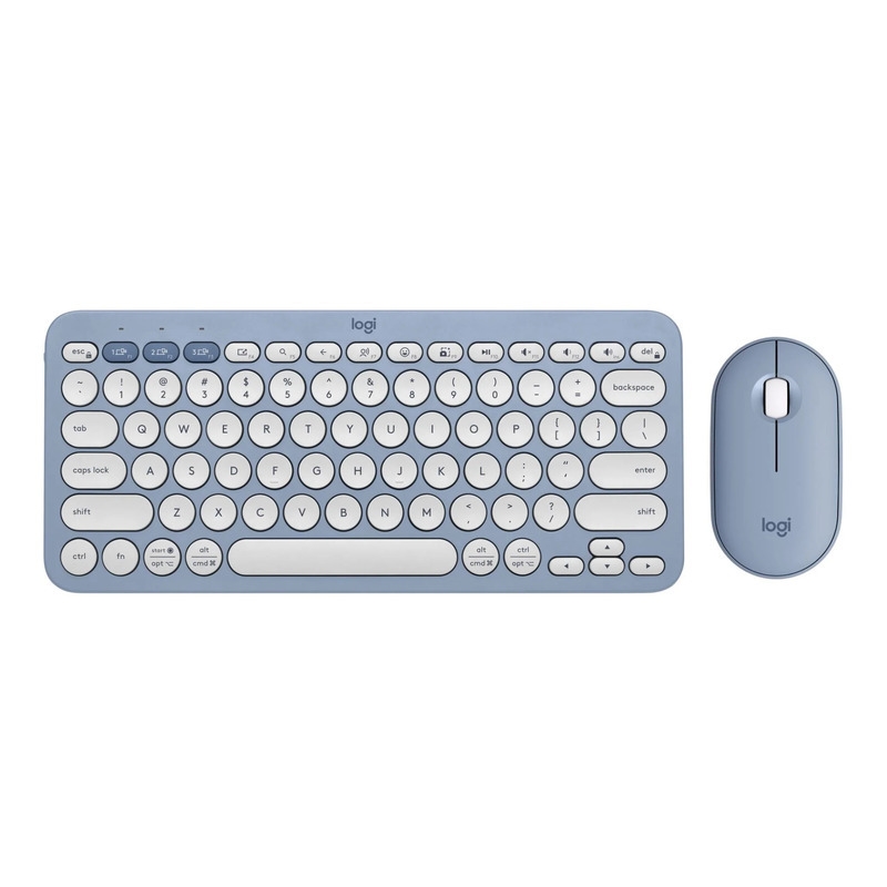 Logitech K380S Pebble 2 Combo Wireless Keyboard & Mouse (Blue)/Product Detail/Electronics