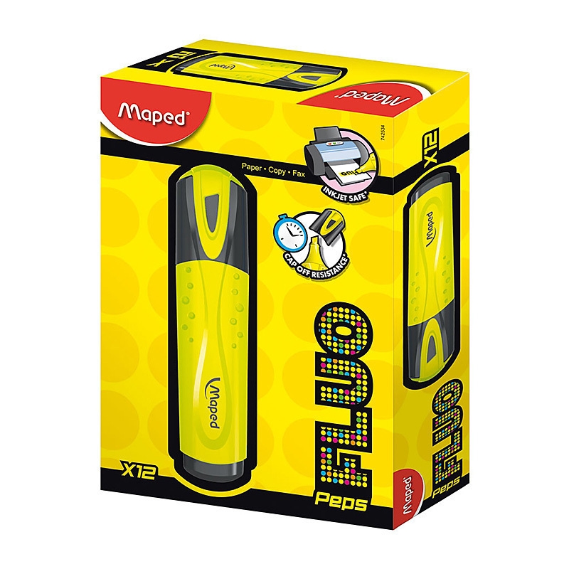 Maped Fluo Peps Highlighter Yellow Bx12/Product Detail/Stationery