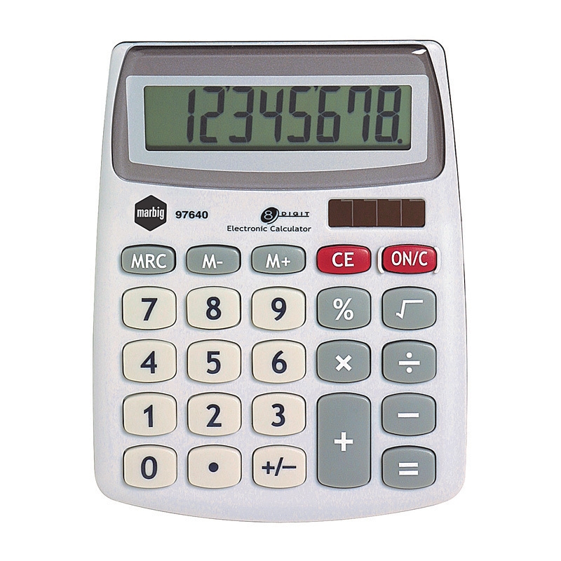 Marbig Calculator Compact Desktop 8 Digit/Product Detail/Stationery