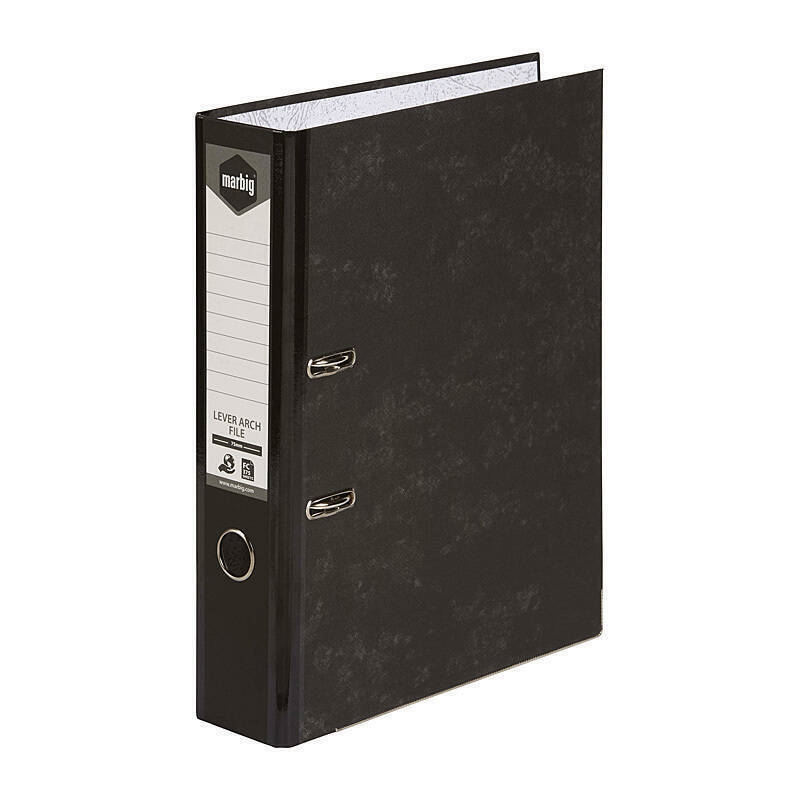 Marbig L/Arch File F/C Reinforced Spine Blk Mottle/Product Detail/Stationery