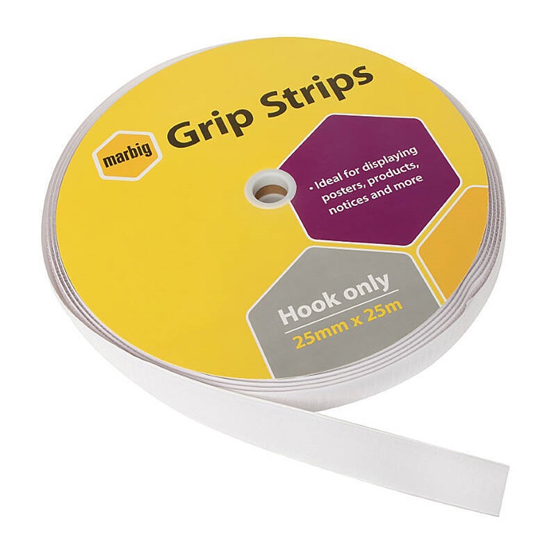 Marbig Grip Strips Hook Only 25mmx25M Bulk/Product Detail/Stationery