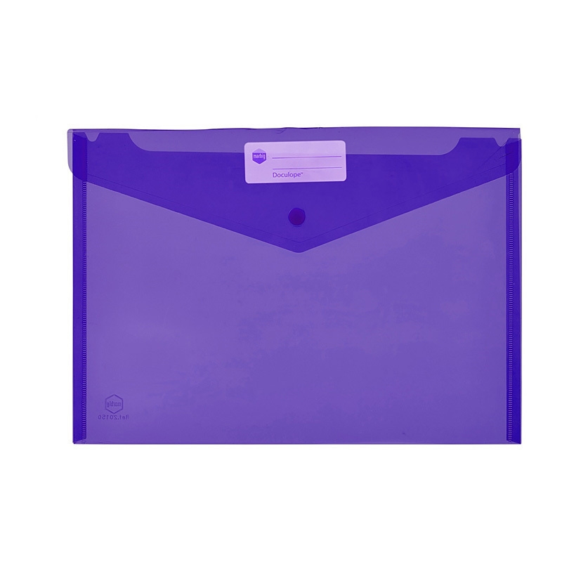 Marbig Doculope Document Wallet A4 Purple/Product Detail/Stationery