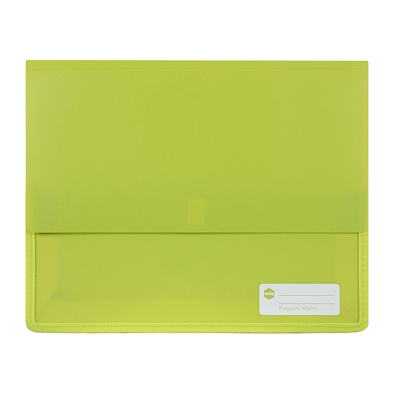 Marbig Polypick A4 Heavy Duty Document Wallet Lime/Product Detail/Stationery