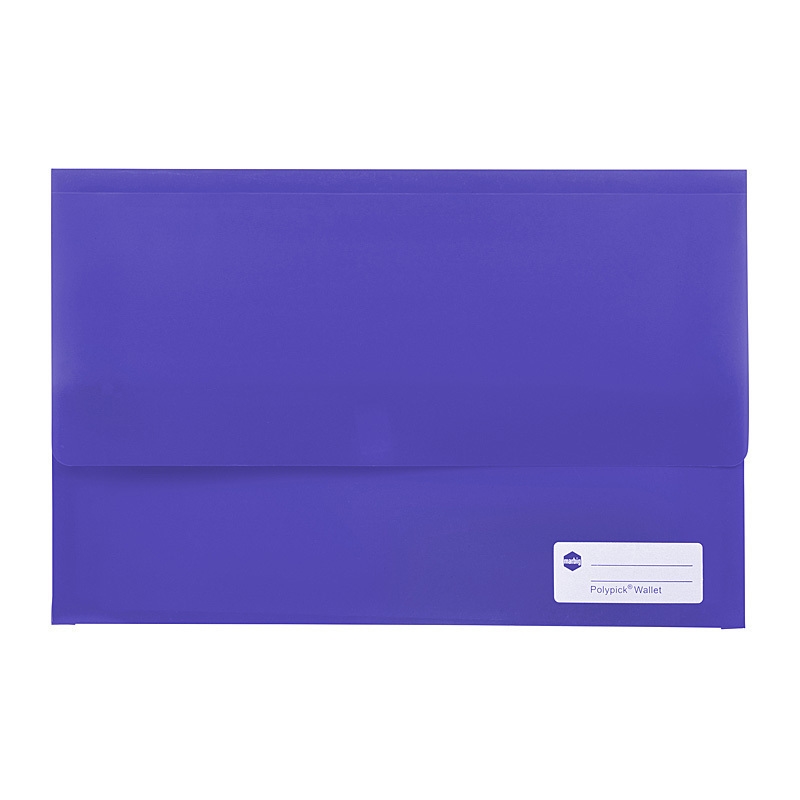 Marbig Polypick Foolscap Document Wallet Purple/Product Detail/Stationery