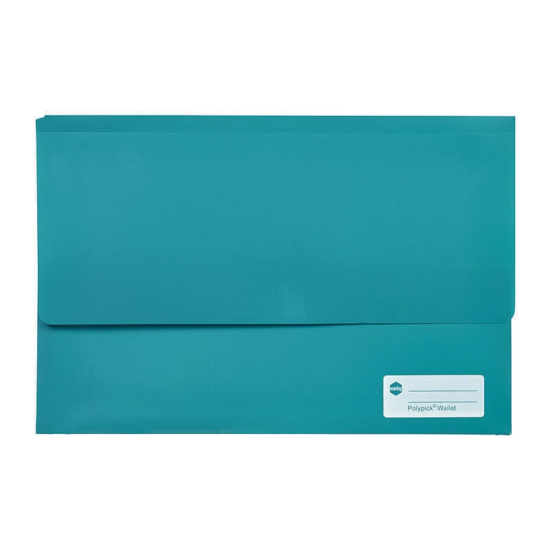 Marbig Polypick Foolscap Document Wallet Teal/Product Detail/Stationery