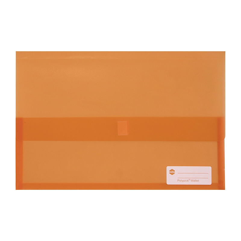 Marbig Polypick Foolscap Document Wallet Orange/Product Detail/Stationery