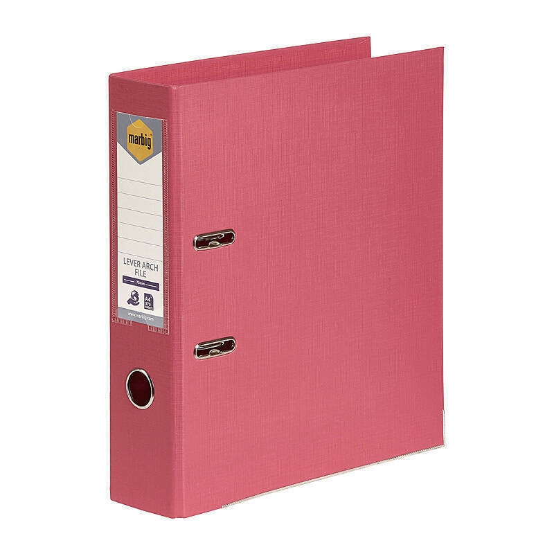 Marbig Lever Arch File A4 Pe Coral/Product Detail/Stationery