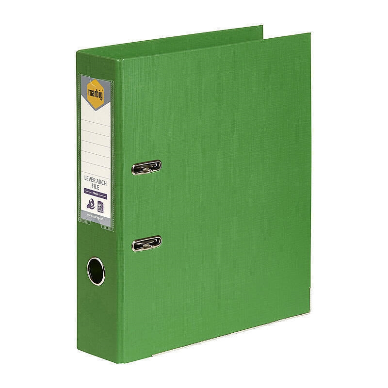 Marbig Lever Arch File A4 Pe Green/Product Detail/Stationery