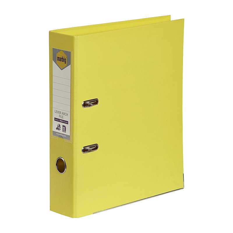 Marbig Lever Arch File A4 Pe Lemon/Product Detail/Stationery