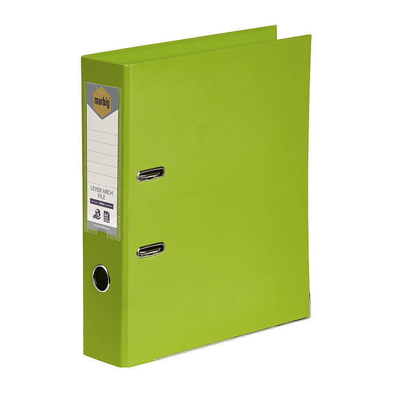 Marbig Lever Arch File A4 Pe Lime/Product Detail/Stationery