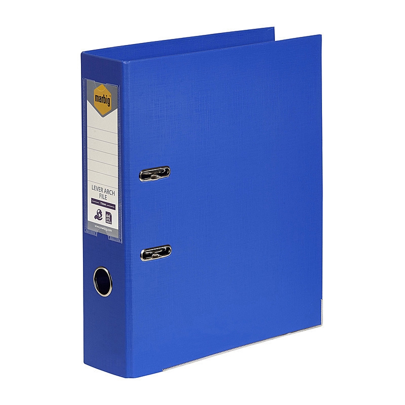 Marbig Lever Arch File A4 Pe Royal Blue/Product Detail/Stationery
