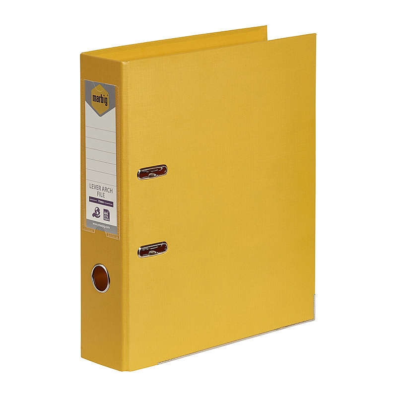 Marbig Lever Arch File A4 Pe Yellow/Product Detail/Stationery