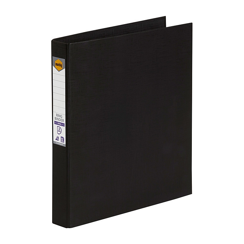 Marbig Ring Binder A4 25mm 2D Pe Black/Product Detail/Stationery
