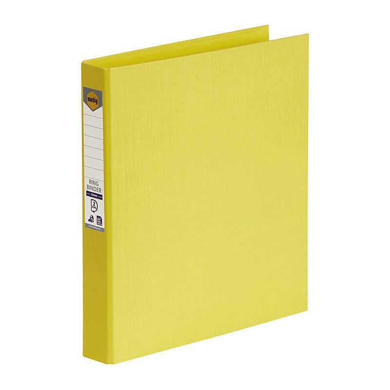 Marbig Ring Binder A4 25mm 2D Pe Lemon/Product Detail/Stationery