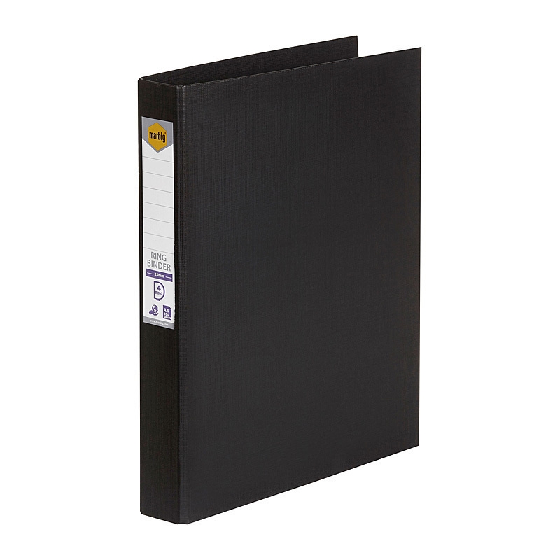 Marbig Ring Binder A4 25mm 4D Pe Black/Product Detail/Stationery