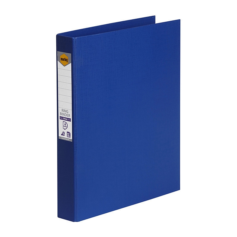 Marbig Ring Binder A4 25mm 4D Pe Blue/Product Detail/Stationery