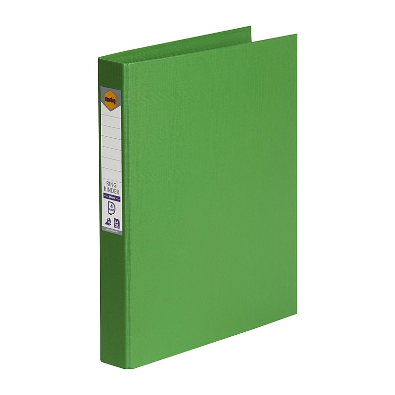 Marbig Ring Binder A4 25mm 4D Pe Green/Product Detail/Stationery