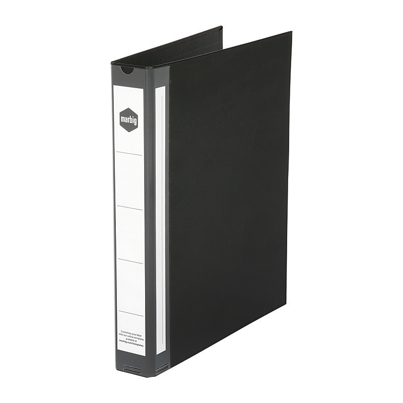 Marbig Ring Binder Deluxe A4 25mm 2D Pe Black/Product Detail/Stationery