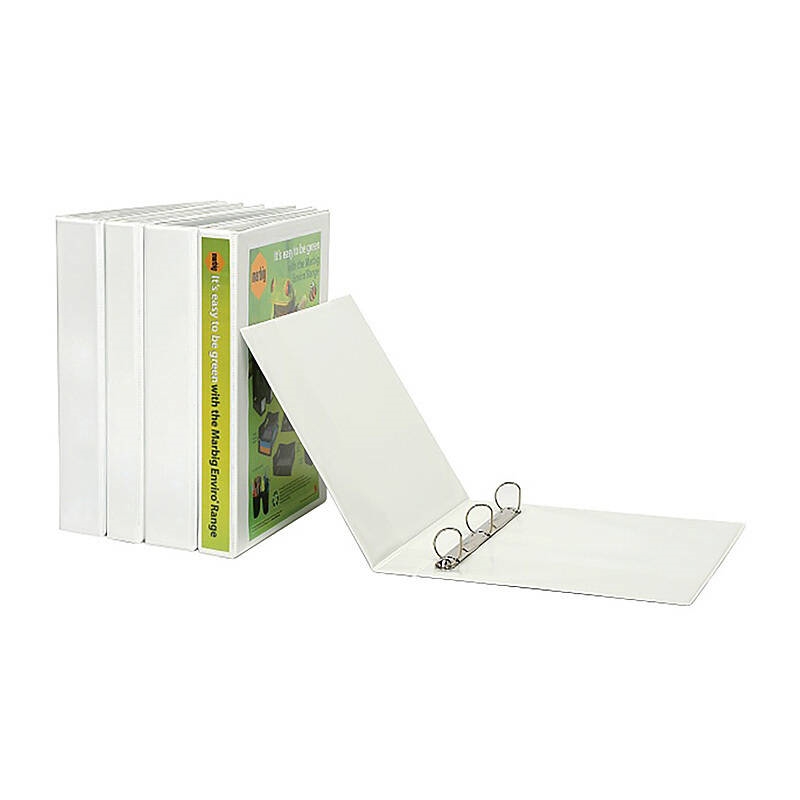 Marbig Clearview Insert Binder A5 25mm 2D White/Product Detail/Stationery