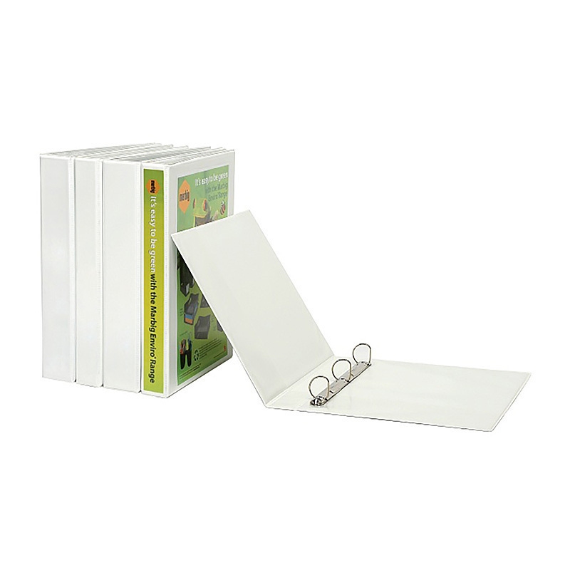 Marbig Clearview Insert Binder A4 65mm 4D White/Product Detail/Stationery
