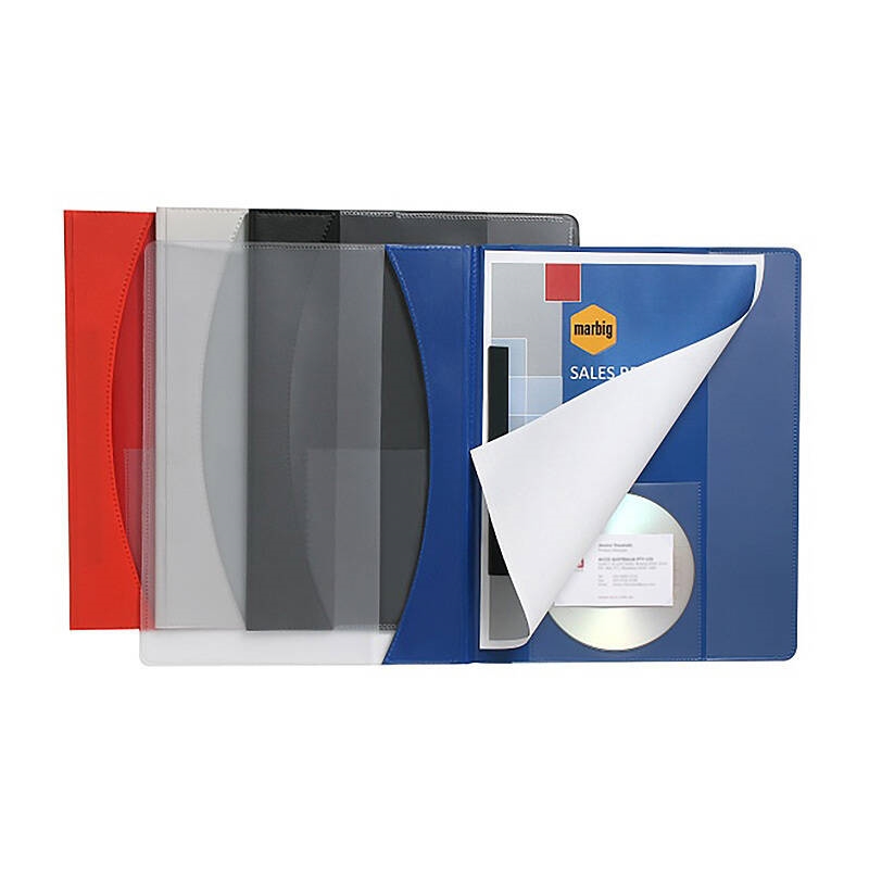 Marbig Flat Files W/ Insert Cover A4 Premier Red/Product Detail/Stationery