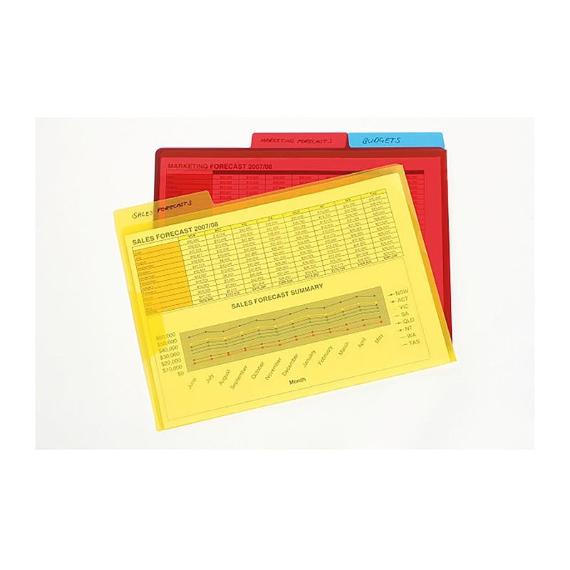 Marbig Letter File A4 Secure Flap And Tab Pk3/Product Detail/Stationery