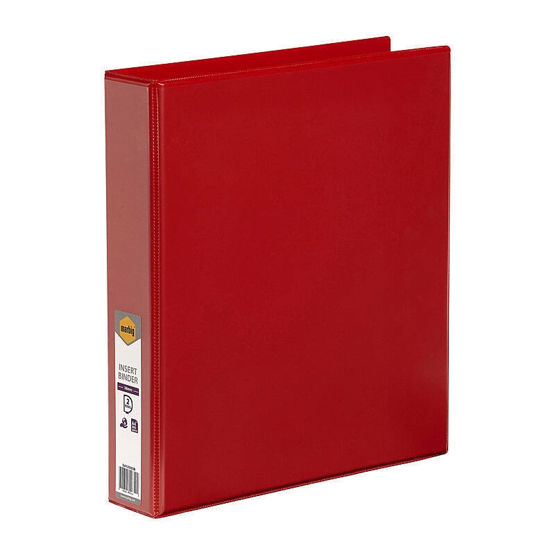 Marbig Clearview Insert Binder A4 38mm 2D Red/Product Detail/Stationery