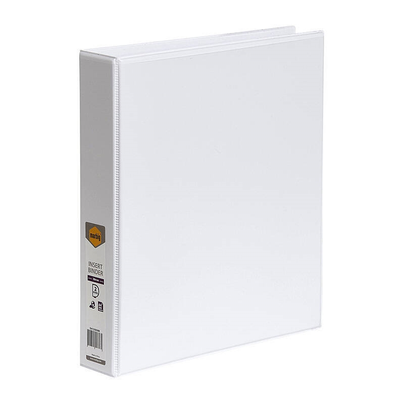 Marbig Clearview Insert Binder A4 38mm 2D White/Product Detail/Stationery