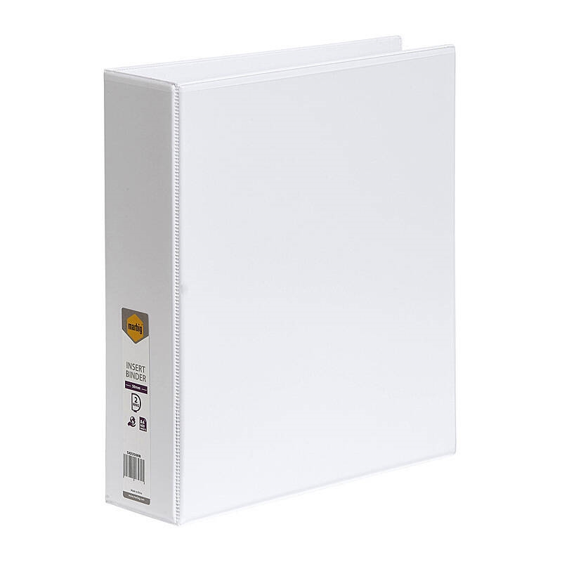 Marbig Clearview Insert Binder A4 50mm 2D White/Product Detail/Stationery
