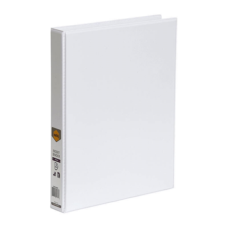 Marbig Clearview Insert Binder A4 25mm 3D White/Product Detail/Stationery
