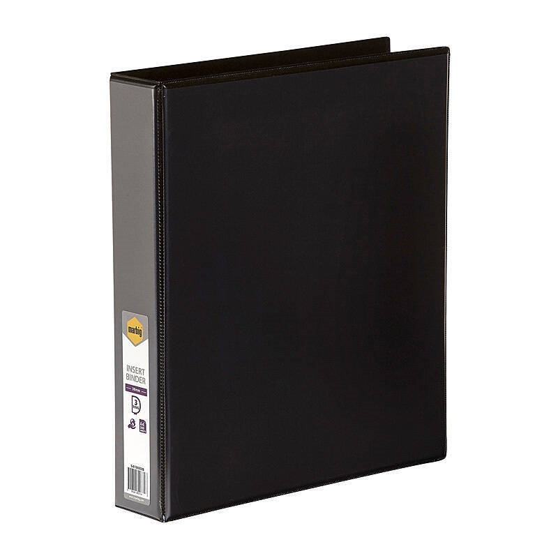 Marbig Clearview Insert Binder A4 38mm 3D Black/Product Detail/Stationery