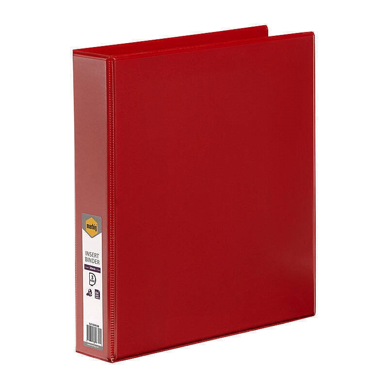 Marbig Clearview Insert Binder A4 38mm 3D Red/Product Detail/Stationery