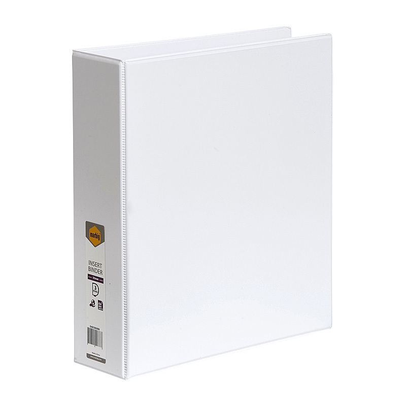 Marbig Clearview Insert Binder A4 50mm 3D White/Product Detail/Stationery