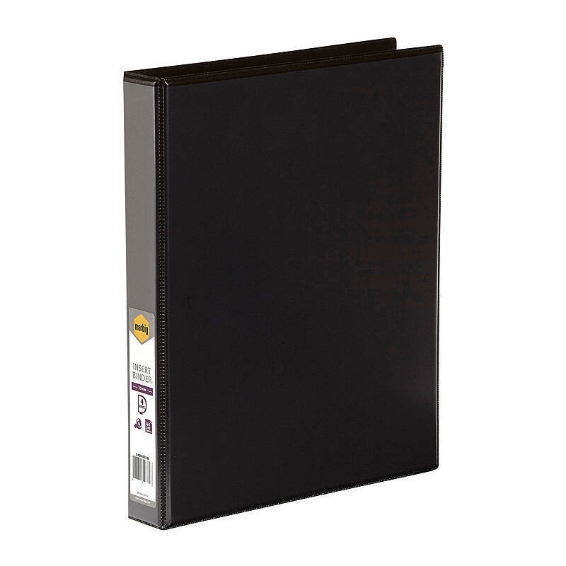Marbig Clearview Insert Binder A4 25mm 4D Black/Product Detail/Stationery