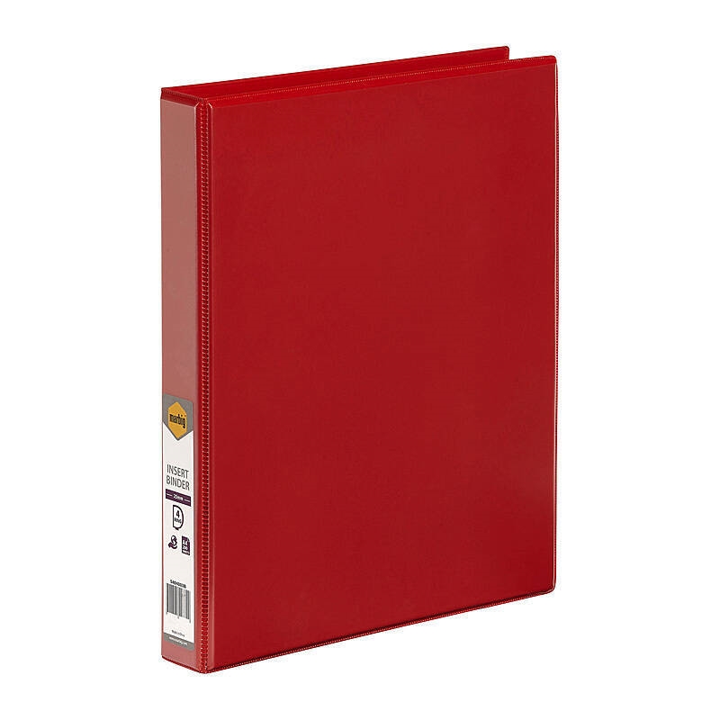 Marbig Clearview Insert Binder A4 25mm 4D Red/Product Detail/Stationery