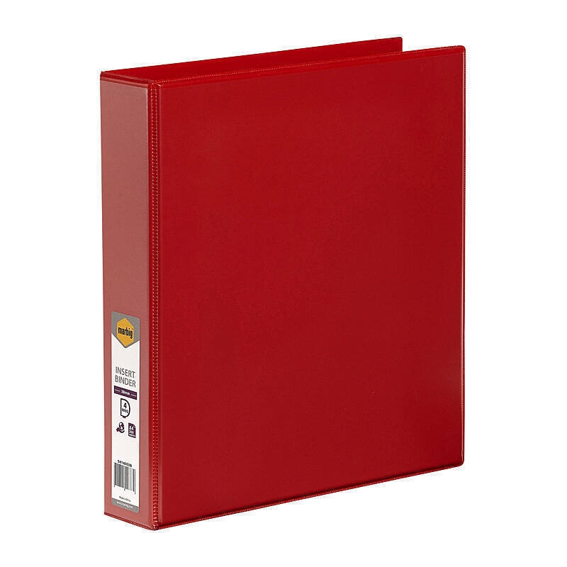 Marbig Clearview Insert Binder A4 38mm 4D Red/Product Detail/Stationery
