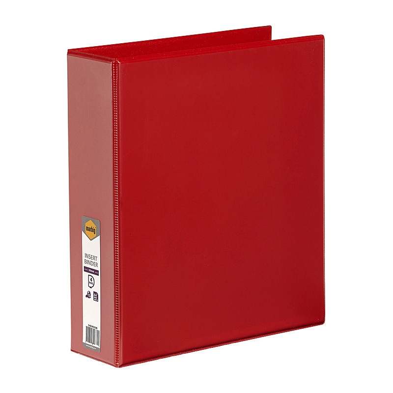 Marbig Clearview Insert Binder A4 50mm 4D Red/Product Detail/Stationery